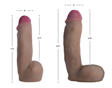 Load image into Gallery viewer, Dark Dual Density Squirting Dildo - 7 Inch