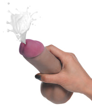 Load image into Gallery viewer, Dark Dual Density Squirting Dildo - 7 Inch