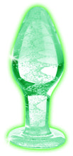 Load image into Gallery viewer, Glow-In-The-Dark Glass Anal Plug - Large