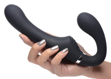 Load image into Gallery viewer, 10X Vibrating Silicone Strapless Strap-on - Black
