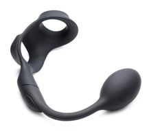 Load image into Gallery viewer, 10X P-Bomb Silicone Cock and Ball Ring with Vibrating Anal Plug