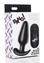 Load image into Gallery viewer, Remote Control 21X Vibrating Silicone Butt Plug - Black