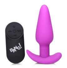 Load image into Gallery viewer, Remote Control 21X Vibrating Silicone Butt Plug - Purple