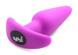 Remote Control 21X Vibrating Silicone Butt Plug - Purple