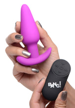 Load image into Gallery viewer, Remote Control 21X Vibrating Silicone Butt Plug - Purple