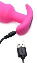Load image into Gallery viewer, Remote Control 21X Vibrating Silicone Swirl Butt Plug - Pink