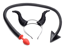 Load image into Gallery viewer, Devil Tail Anal Plug and Horns Set