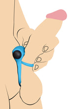Load image into Gallery viewer, Remote Control 28X Vibrating Cock Ring and Bullet - Blue