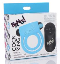 Load image into Gallery viewer, Remote Control 28X Vibrating Cock Ring and Bullet - Blue