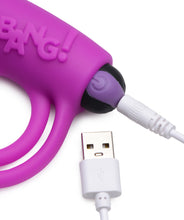 Load image into Gallery viewer, Remote Control 28X Vibrating Cock Ring and Bullet - Purple