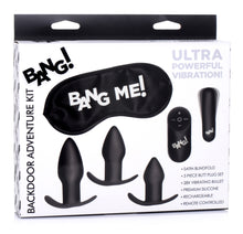 Load image into Gallery viewer, Backdoor Adventure Remote Control 3 Piece Butt Plug Vibe Kit