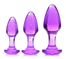 Load image into Gallery viewer, Glitter Gem Anal Plug Set - Purple