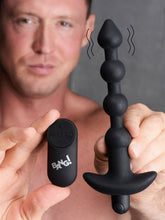 Load image into Gallery viewer, Remote Control Vibrating Silicone Anal Beads - Black