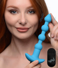 Load image into Gallery viewer, Remote Control Vibrating Silicone Anal Beads - Blue