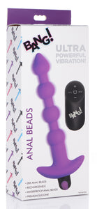 Remote Control Vibrating Silicone Anal Beads - Purple