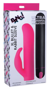 XL Silicone Bullet and Rabbit Sleeve
