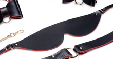 Load image into Gallery viewer, Black and Red Bow Bondage Set with Carry Case