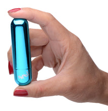 Load image into Gallery viewer, 10X Rechargeable Vibrating Metallic Bullet - Blue
