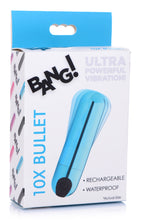 Load image into Gallery viewer, 10X Rechargeable Vibrating Metallic Bullet - Blue