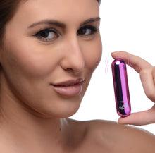 Load image into Gallery viewer, 10X Rechargeable Vibrating Metallic Bullet - Purple