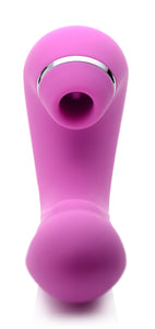 Shegasm 5 Star 10X Tapping G-Spot Silicone Vibrator with Suction - Pink