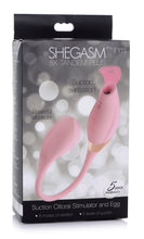 Load image into Gallery viewer, Shegasm 8X Tandem Plus Silicone Suction Clitoral Stimulator and Egg