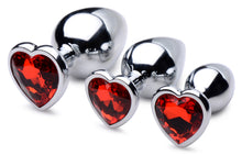 Load image into Gallery viewer, Red Heart Gem Anal Plug Set