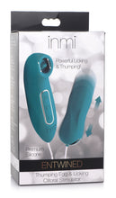 Load image into Gallery viewer, Entwined Silicone Thumping Egg and Licking Clitoral Stimulator