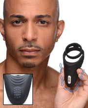 Load image into Gallery viewer, 10X Silicone Cock Ring with Vibrating Taint Stimulator