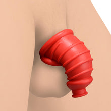 Load image into Gallery viewer, Red Chamber Silicone Chastity Cage