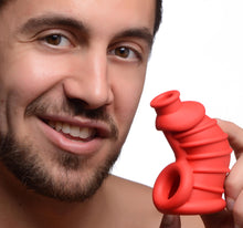 Load image into Gallery viewer, Red Chamber Silicone Chastity Cage