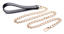 Load image into Gallery viewer, Leashed Lover Black and Gold Chain Leash