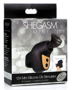 12X Mini Silicone Clit Stimulator - Black