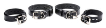 Load image into Gallery viewer, 4 Pack Leather Locking Bondage Straps