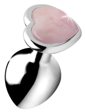 Load image into Gallery viewer, Authentic Rose Quartz Gemstone Heart Anal Plug - Medium