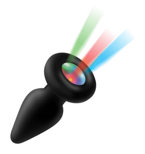 Light Up Silicone Anal Plug - Small