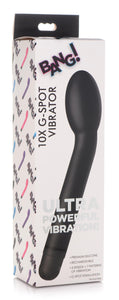 10X Silicone G-Spot Vibrator - Black