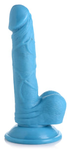 6.5 Inch Dildo with Balls - Blue