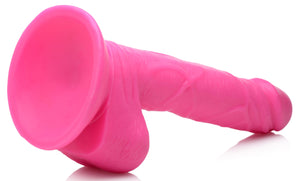 6.5 Inch Dildo with Balls - Pink