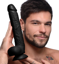 Load image into Gallery viewer, Long Logan 10 Inch Dildo with Balls - Black