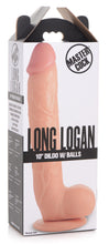 Load image into Gallery viewer, Long Logan 10 Inch Dildo with Balls - Light