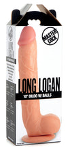 Load image into Gallery viewer, Long Logan 10 Inch Dildo with Balls - Light