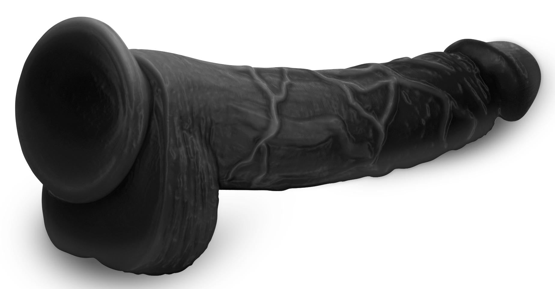 Load image into Gallery viewer, Hung Harry 11.75 Inch Dildo with Balls - Black