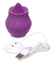 Load image into Gallery viewer, Bloomgasm Wild Violet 10X Silicone Clit Licking Stimulator - Purple