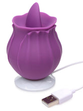 Load image into Gallery viewer, Bloomgasm Wild Violet 10X Silicone Clit Licking Stimulator - Purple