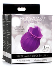 Load image into Gallery viewer, Bloomgasm Wild Violet 10X Silicone Clit Licking Stimulator - Purple