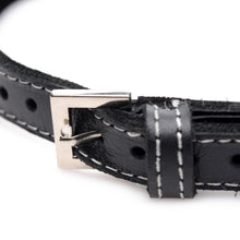 Load image into Gallery viewer, Bling Vixen Leather Choker with Rhinestones - Clear