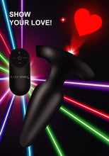 Load image into Gallery viewer, 28X Laser Heart Silicone Anal Plug with Remote – Small