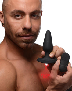 28X Laser Fuck Me Silicone Anal Plug with Remote Control - Medium