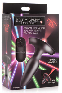 28X Laser Fuck Me Silicone Anal Plug with Remote Control - Small